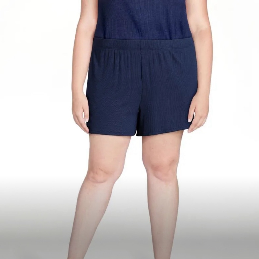 NWT large blue ribbed sleep shorts 1280